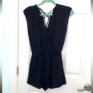 Black Wrap Romper